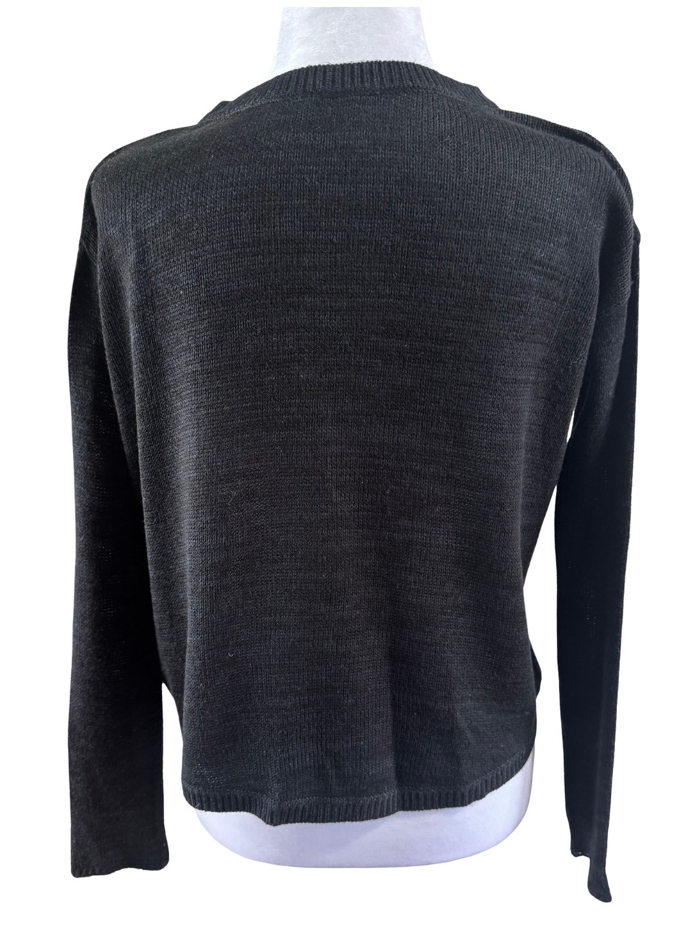 Chan Luu Black Knit High Low Sweater 6-8 Medium - Picture 6 of 8